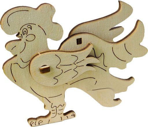 Раскраска UGEARS Петушок