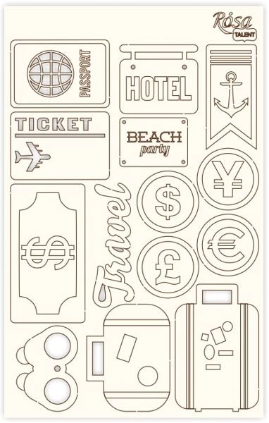 Чипборд для скрапбукинга Make your journey 2 12,8х20 см 94232039 Rosa Talent