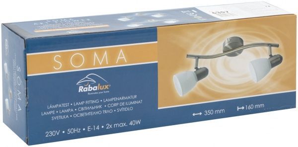 Спот Rabalux Soma 2x40 Вт E14 бронзовий 6307 