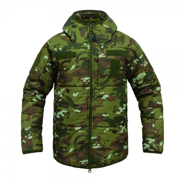 Куртка Expert ® тактическая зимняя с капюшоном Rip Stop,на синтапоне, р.L multicam