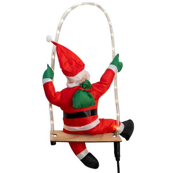 Декорация настенная Дед Мороз на качеле дюралайт 810245 встроенный светодиод (LED) 