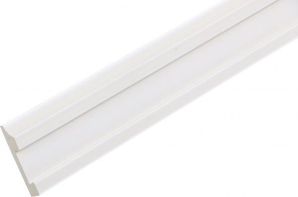 Плинтус дюрополимер King Floor JC885-W1 белый 2000х80х15 мм 