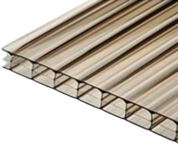 Поликарбонат сотовый Sototherm 1УФ ПК 8 мм 2000x1050 мм бронзовый