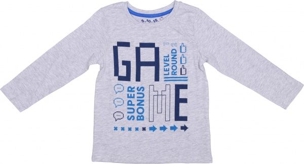 Футболка для хлопчиків 5.10.15. 1H3908 р.92 сірий меланж 