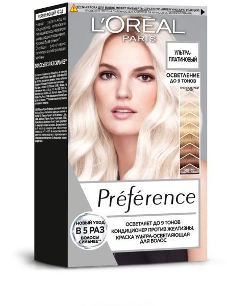 Крем-краска для волос L'Oreal Paris Preference Ультраплатиновый 154 мл