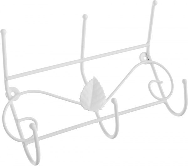 Вешалка декоративная с крючками Листок 6092016 16x26,5 см 