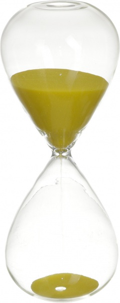 Годинник пісочний витончений на 30 хвилин жовтий 8х20,2 см