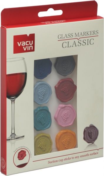 Ідентифікатори для келихів Glass Markers Classic 8 шт. 1886461 Vacu Vin