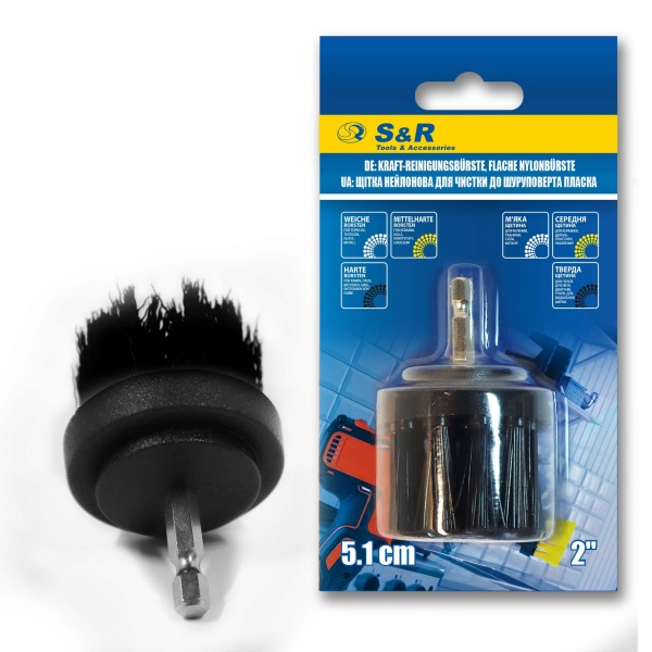 Щітка 51 мм жорсткий дріт чорний S&R 139006002