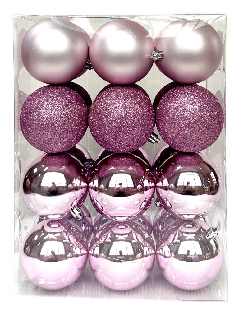 Набор елочных шаров Экзотика 241211-2 в ассортименте d 80 мм 24 шт./уп.