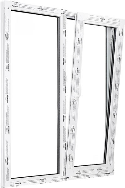 Окно двухстворчатое поворотное-откидное ALMplast 1310х1410 мм