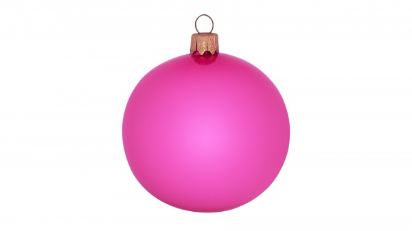 Шар новогодний 80 мм розовый