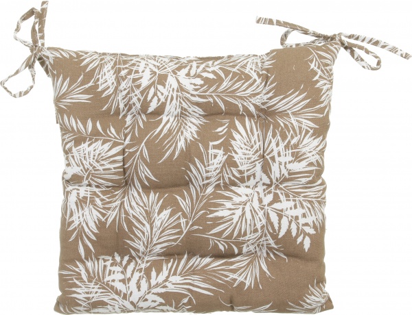 Подушка на стул Листья коричневая 37х37см Luna