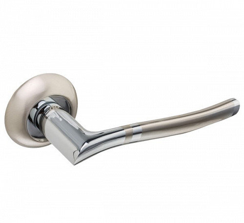 Ручка на розетке Solo A1222E9 SN/CP без запирания матовый никель/полированный хром