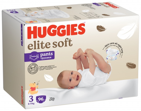 Подгузники-трусики Huggies Elite Soft 3 6-11 кг 96 шт.