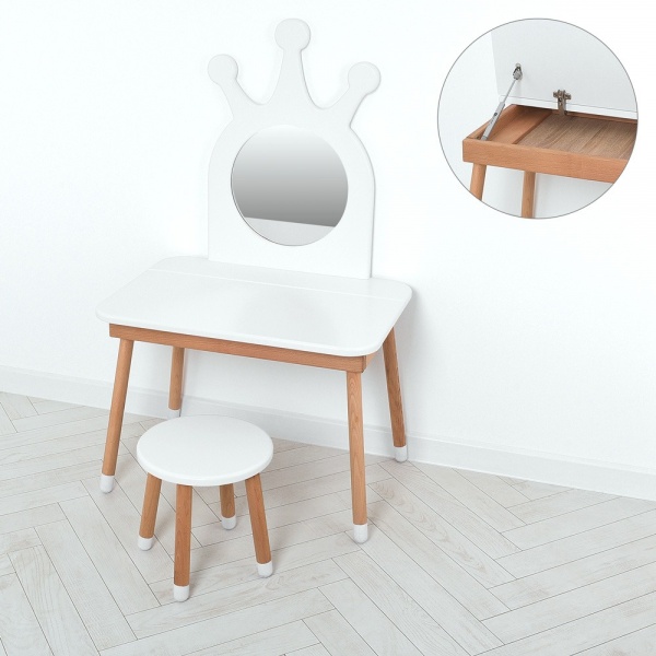 Набор ArinWOOD Трюмо с боксом Принцесса белый 0301 