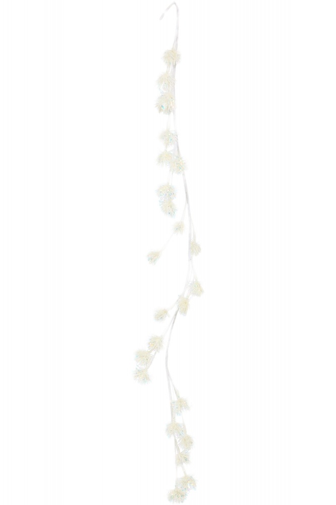 Гирлянда декоративная с ежиками белый 1,2 м