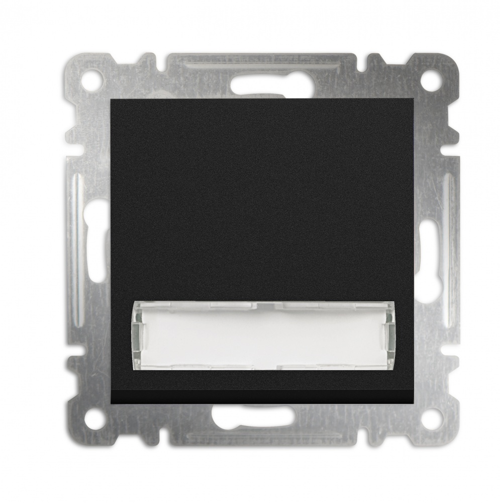 Кнопка дзвінка Makel Karea із вкладишем з підсвіткою чорний матовий 57054030