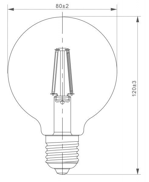 Лампа світлодіодна Expert FIL Gold G95 6 Вт E27 2700 К 220 В прозора 