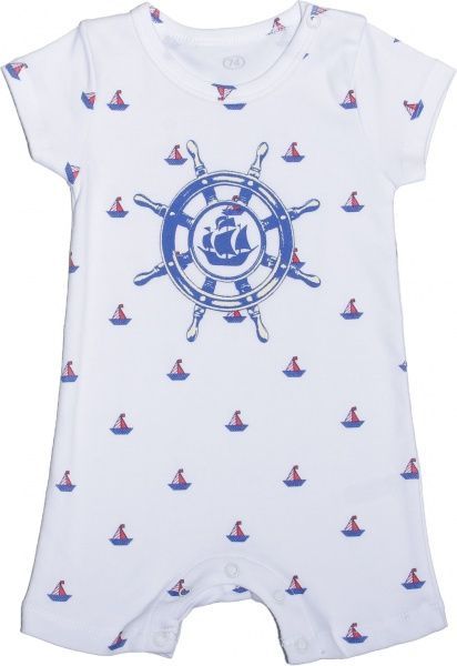 Песочник Фламинго р.68 белый с синим 509-222-26 