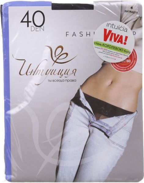 Колготки женские Интуиция Fashion top 40 den р. 4 серый 