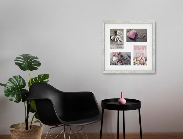 Фоторамка с паспарту SvitArt FKP-4-1913-4B 10x15 см бетон светлый 