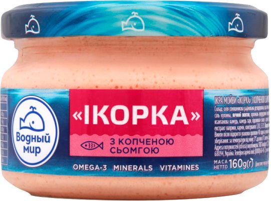 ПастаТМ Водный мир из икры мойвы с копченой семгой 160 г (4820088412306)