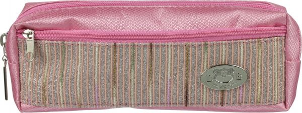 Пенал шкільний із зовнішньою кишенею рожевий