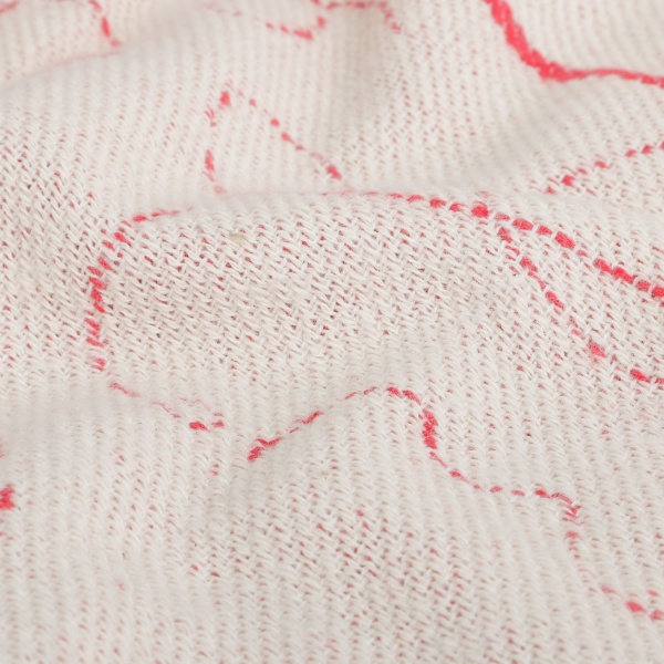 Плед дизайн 9/2 140x200 см красный с белым Ярослав 