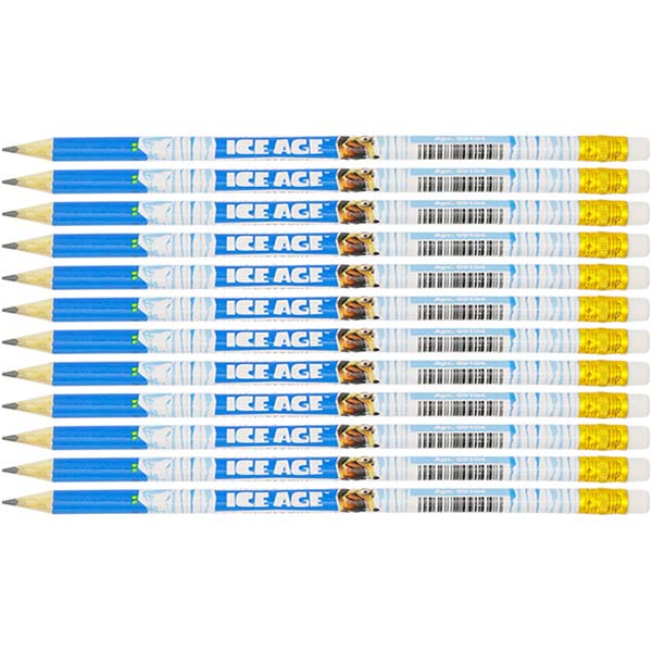 Набор карандашей чернографитных Ice Age 12 шт с ластиком Cool For School