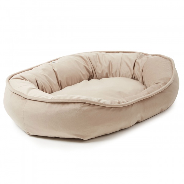 Лежак PETBED Velor Пончик XL 115x80x20 см бежевый