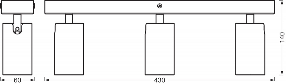 Спот Ledvance Octagon 3x3,4 Вт GU10 чорний