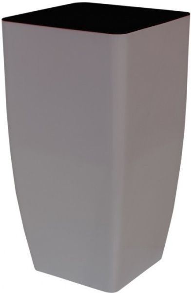 Вазон пластиковий Алеана Квадро 22*22*41,5см квадратний 15л какао 