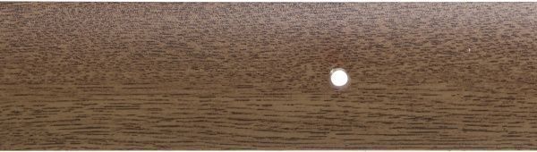 Поріжок алюмінієвий Броварской алюмінієвий завод гладенький з отворами 40x1800 мм дуб престиж 