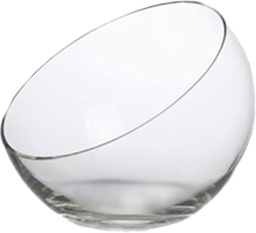 Ваза стеклянная прозрачная шар косой срез 220х180 Неман