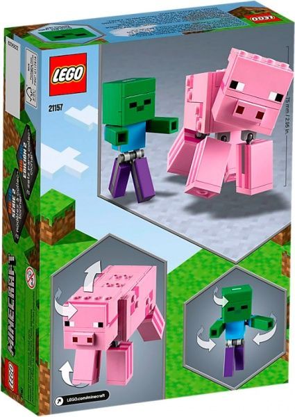 Конструктор LEGO Minecraft Свиня і малюк-зомбі 21157