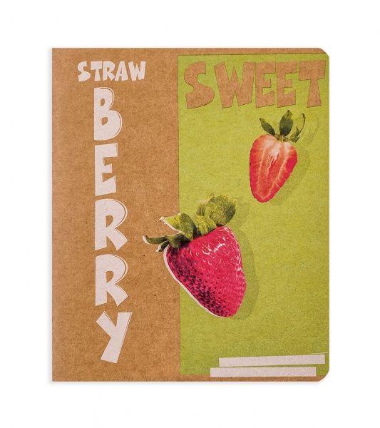 Комплект зошитів Екзотичні фрукти 96 аркушів у клітинку крафт 10 шт. Поділля