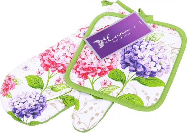 Набір кухонний Прихватка і рукавичка гортензія Luna 
