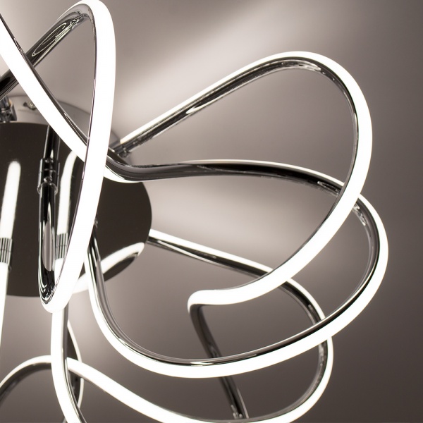 Люстра світлодіодна Luminaria R600 80 Вт білий/полірований хром LIANA MUSE 80W CHROME 