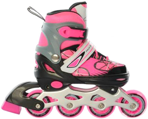 Роликові ковзани World Top Development розсувні A 4141-M-P р. 35-38 сіро-рожевий
