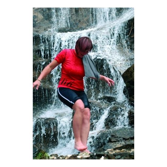 Рушник спортивний з мікрофібри LOBOS 42x83 см сірий Schwarzwolf 