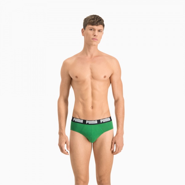 Трусы Puma Basic Brief 2P 88910018 XL черный/зеленый 2 шт.