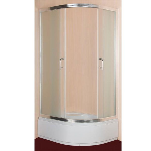 Душевая кабина UP! (Underprice) 8166L 100x80 профиль хром стекло pear