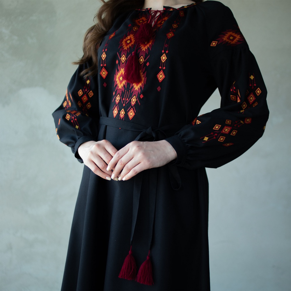 Платье Эдельвика черный р. L 391-24/00