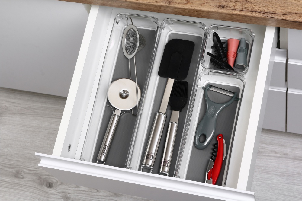 Органайзер Flamberg органайзер для шухляд з 4 частин прозорий 4PCS SET Non-slip Drawer box