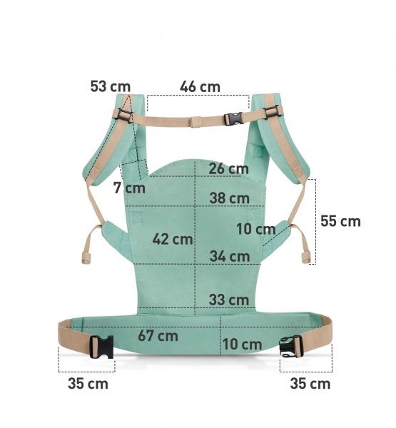 Рюкзак-кенгуру Nino Kinderkraft нежная мята KKNNINOMINT000 