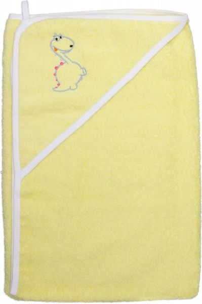 Полотенце Homeline уголок с вышивкой 90x90 см желтый