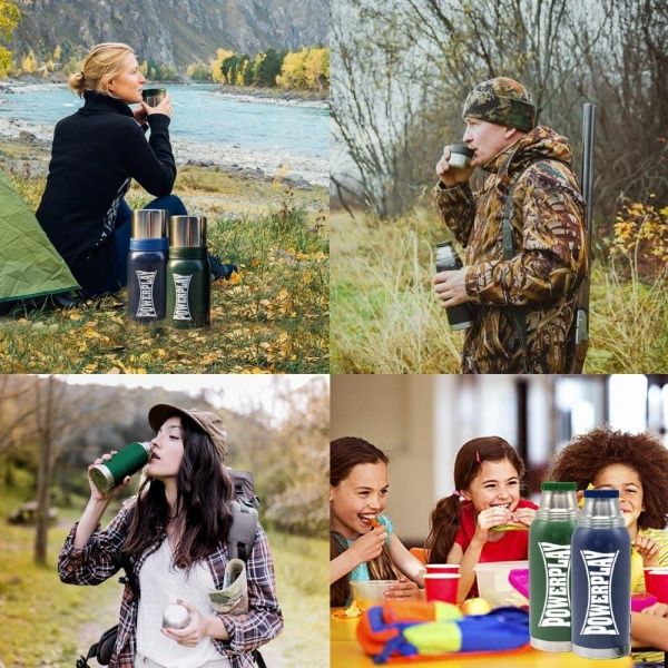 Термос 1000 мл зеленый 9001