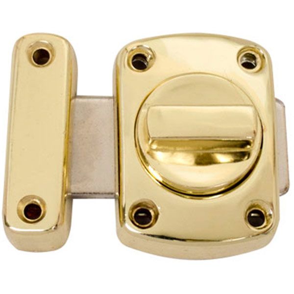 Задвижка накладная 388 Bruno 35814 полированная латунь 40 мм