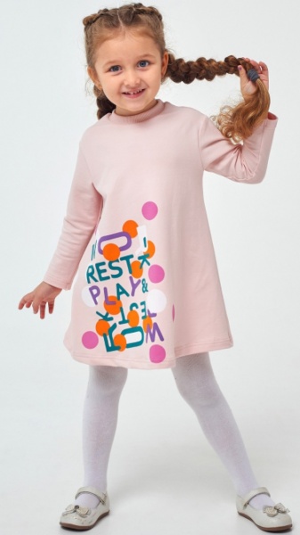 Платье Smil р.104 кремово-розовый 120340 